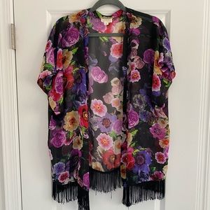 La Hearts floral kimono